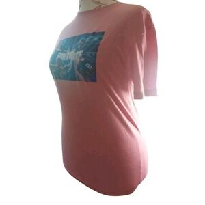 Fortnite T-Shirt Pink Graphic Tee Gaming Top‎ Short Sleeve #3C